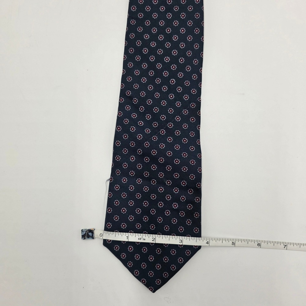 BERT‎ PULITZER Silk Men's Necktie Navy Blue Geometric Pattern
